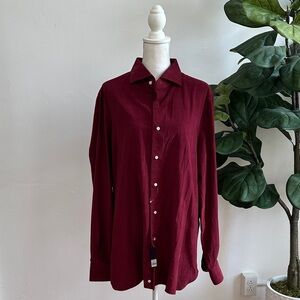 ISAIA Classic Men's Burgundy Shirt